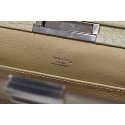 Replica Hermes White Crocodile Leather Clic H 21 Bag