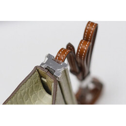 Replica Hermes White Crocodile Leather Clic H 21 Bag