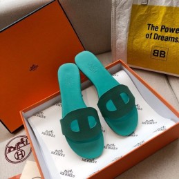 Replica Hermes Aqua H Cutout Flat Slide Sandal