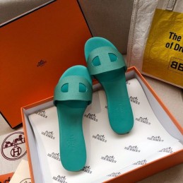 Replica Hermes Aqua H Cutout Flat Slide Sandal