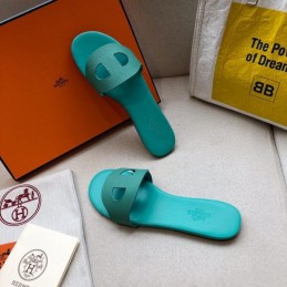 Replica Hermes Aqua H Cutout Flat Slide Sandal