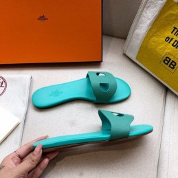 Replica Hermes Aqua H Cutout Flat Slide Sandal