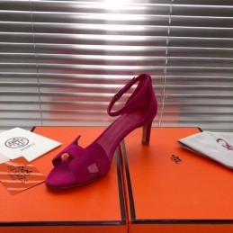 Replica Hermes Fuchsia High Heel Sandal