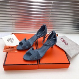 Replica Hermes Blue High Heel Sandal
