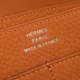 Replica Hermes Orange Dogon Duo Wallet