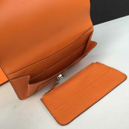 Replica Hermes Orange Dogon Duo Wallet