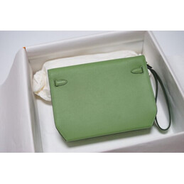 Replica Hermes Green Kelly Depeches 25 Pouch