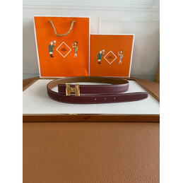 Hermes replica Burgundy H Buckle Leather Belt
