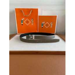 Hermes replica Dark Brown H Buckle Leather Belt