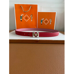 Hermes replica Red H Buckle Leather Belt
