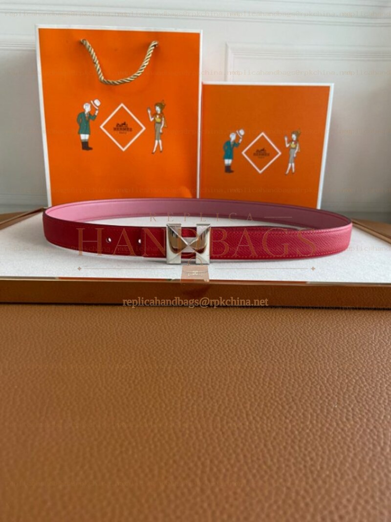 Hermes replica Red H Buckle Leather Belt