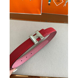 Hermes replica Red H Buckle Leather Belt