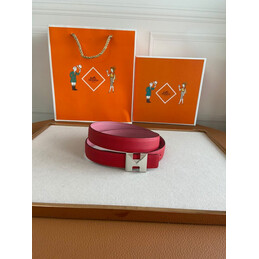 Hermes replica Red H Buckle Leather Belt