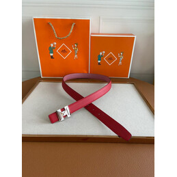 Hermes replica Red H Buckle Leather Belt