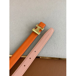 Hermes replica Orange H Buckle Leather Belt