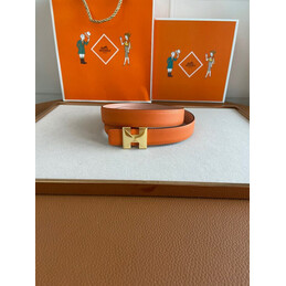 Hermes replica Orange H Buckle Leather Belt