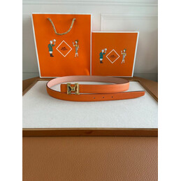 Hermes replica Orange H Buckle Leather Belt