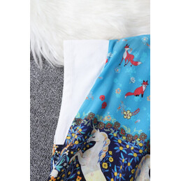 Replica Hermes Blue Pink Scarf Print Shirt