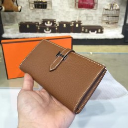 Replica Hermes Brown Bearn Wallet