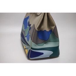Replica Hermes Gray Blue Landscape Print HAC Haut a Courroies 50 Bag