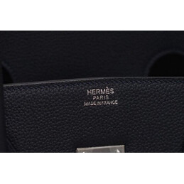 Replica Hermes Black Blue Landscape Print HAC Haut a Courroies 50 Bag