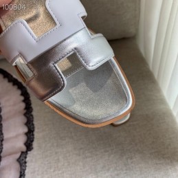 Replica Hermes White Flat H Sandal