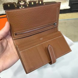 Replica Hermes Brown Bearn Wallet