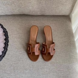 Replica Hermes Brown H Heel Sandal