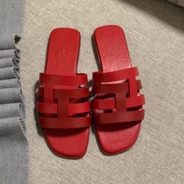 Replica Hermes Red H Slide Sandal