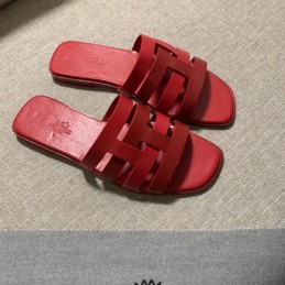 Replica Hermes Red H Slide Sandal
