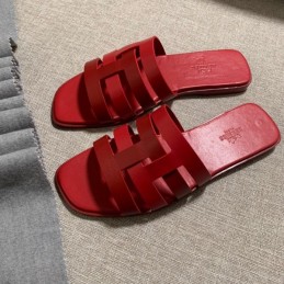 Replica Hermes Red H Slide Sandal