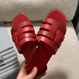 Replica Hermes Red H Slide Sandal