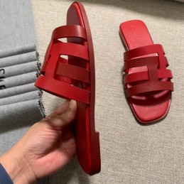 Replica Hermes Red H Slide Sandal