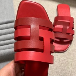 Replica Hermes Red H Slide Sandal