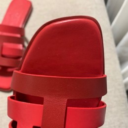 Replica Hermes Red H Slide Sandal