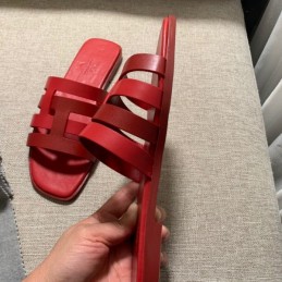 Replica Hermes Red H Slide Sandal
