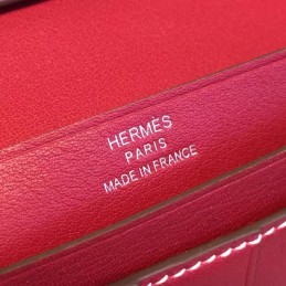 Replica Hermes Burgundy Bearn Wallet Silver H Hardware