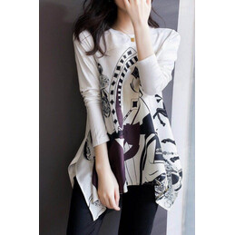 Replica Hermes White Horse Print Shirt