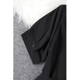 Replica Hermes Black Scarf Panel Dress