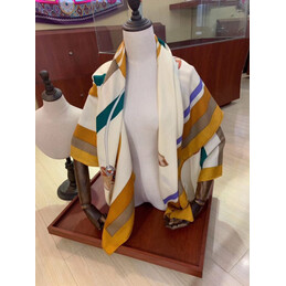 Replica Hermes Gold Stripe 140cm Silk Scarf