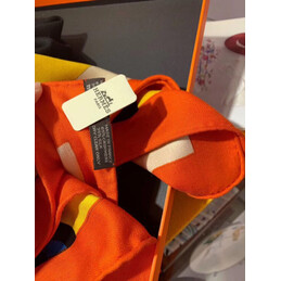 Replica Hermes Orange Equestrian 140cm Silk Scarf