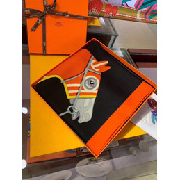 Replica Hermes Orange Equestrian 140cm Silk Scarf