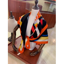 Replica Hermes Navy Equestrian 140cm Silk Scarf