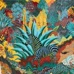 Replica Hermes Green Zebra Floral 140cm Silk Scarf