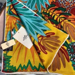 Replica Hermes Green Zebra Floral 140cm Silk Scarf