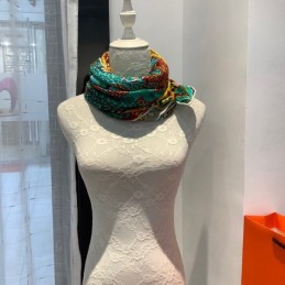 Replica Hermes Green Zebra Floral 140cm Silk Scarf