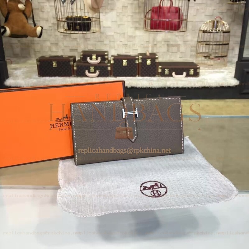 Replica Hermes Gray Bearn Wallet