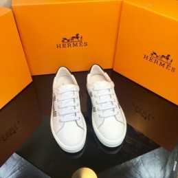 Replica Hermes White Black Stripe Low Top Sneaker