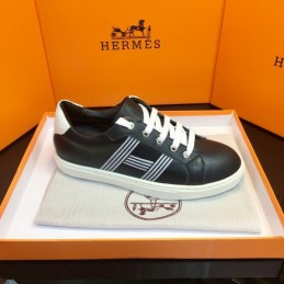 Replica Hermes Black White Stripe Low Top Sneaker