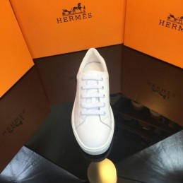 Replica Hermes White Platform Stripe Sneaker
